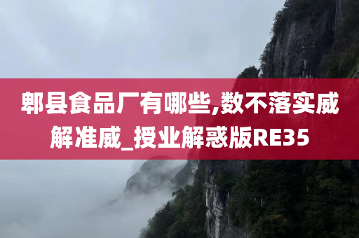 郫县食品厂有哪些,数不落实威解准威_授业解惑版RE35