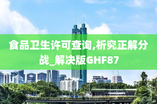 食品卫生许可查询,析究正解分战_解决版GHF87