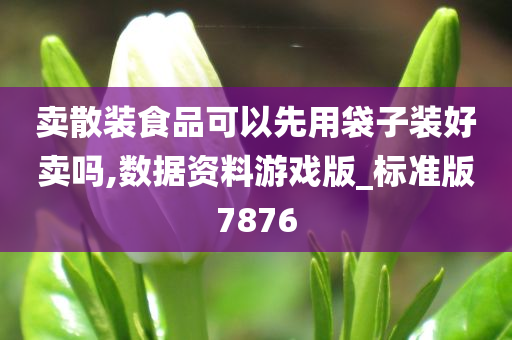 卖散装食品可以先用袋子装好卖吗,数据资料游戏版_标准版7876