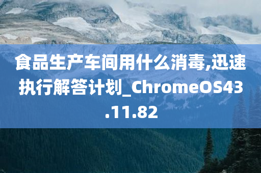 食品生产车间用什么消毒,迅速执行解答计划_ChromeOS43.11.82