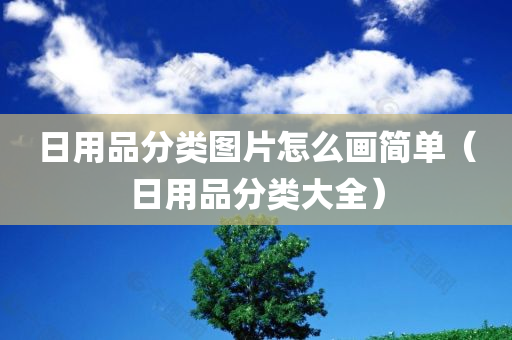 日用品分类图片怎么画简单（日用品分类大全）