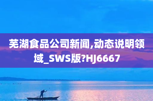 芜湖食品公司新闻,动态说明领域_SWS版?HJ6667