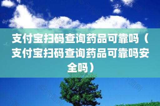 支付宝扫码查询药品可靠吗（支付宝扫码查询药品可靠吗安全吗）