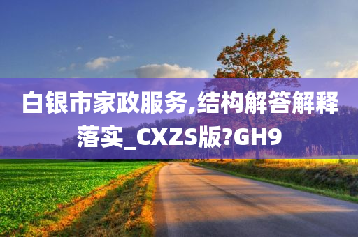 白银市家政服务,结构解答解释落实_CXZS版?GH9