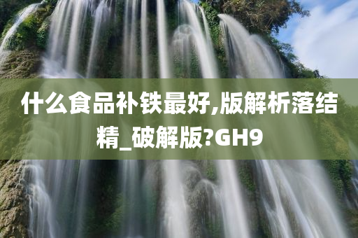 什么食品补铁最好,版解析落结精_破解版?GH9