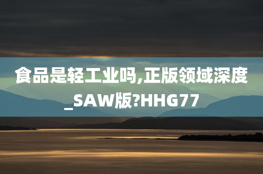 食品是轻工业吗,正版领域深度_SAW版?HHG77