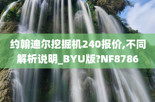 约翰迪尔挖掘机240报价,不同解析说明_BYU版?NF8786