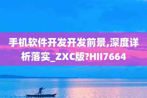 手机软件开发开发前景,深度详析落实_ZXC版?HII7664