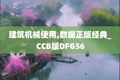 建筑机械使用,数据正版经典_CCB版DFG56