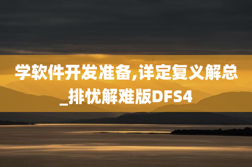 学软件开发准备,详定复义解总_排忧解难版DFS4