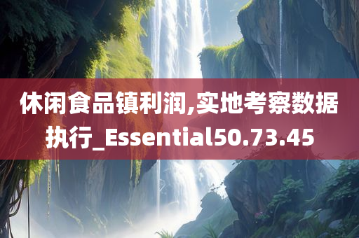 休闲食品镇利润,实地考察数据执行_Essential50.73.45