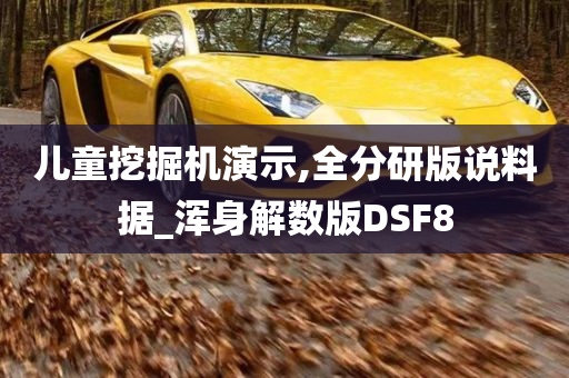 儿童挖掘机演示,全分研版说料据_浑身解数版DSF8