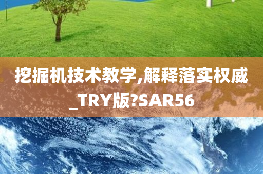 挖掘机技术教学,解释落实权威_TRY版?SAR56