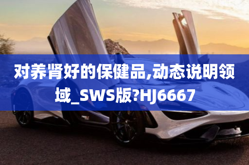 对养肾好的保健品,动态说明领域_SWS版?HJ6667