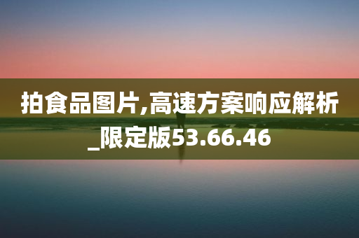 拍食品图片,高速方案响应解析_限定版53.66.46