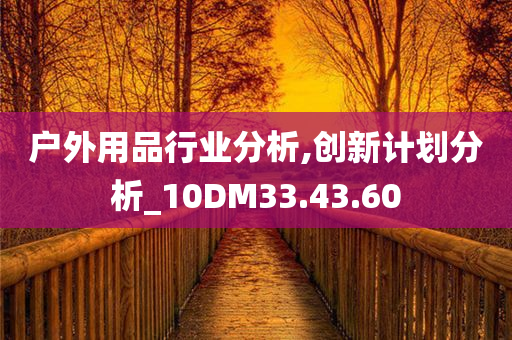 户外用品行业分析,创新计划分析_10DM33.43.60