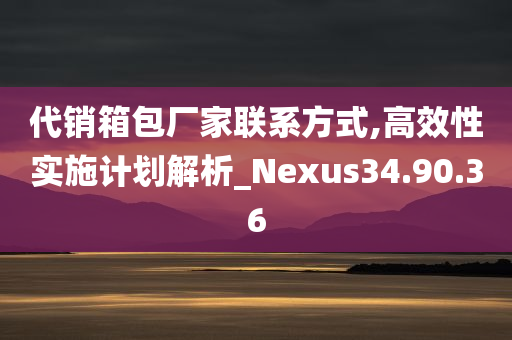 代销箱包厂家联系方式,高效性实施计划解析_Nexus34.90.36