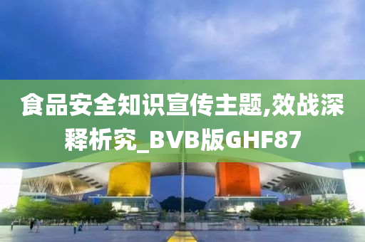 食品安全知识宣传主题,效战深释析究_BVB版GHF87