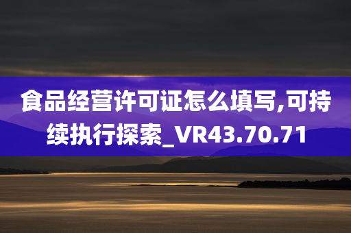 食品经营许可证怎么填写,可持续执行探索_VR43.70.71