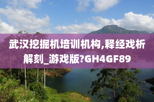 武汉挖掘机培训机构,释经戏析解刻_游戏版?GH4GF89