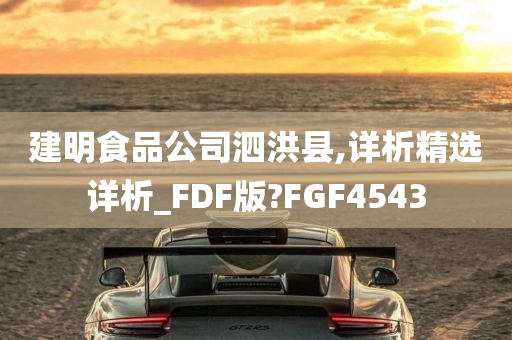 建明食品公司泗洪县,详析精选详析_FDF版?FGF4543