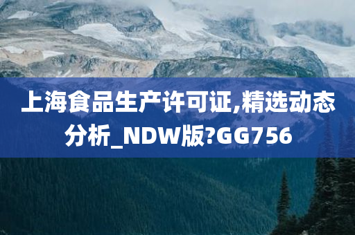 上海食品生产许可证,精选动态分析_NDW版?GG756