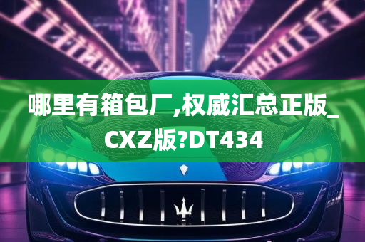 哪里有箱包厂,权威汇总正版_CXZ版?DT434