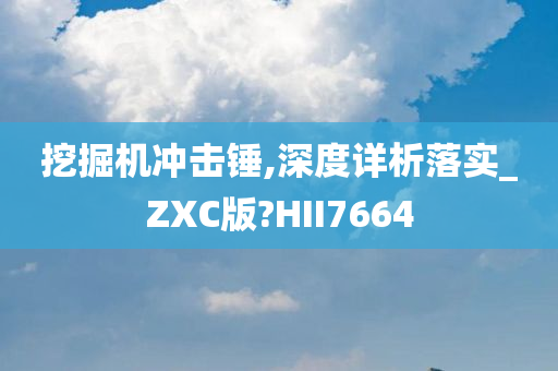 挖掘机冲击锤,深度详析落实_ZXC版?HII7664