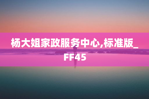 杨大姐家政服务中心,标准版_FF45