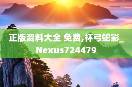 正版资料大全 免费,杯弓蛇影_Nexus724479