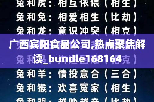 广西宾阳食品公司,热点聚焦解读_bundle168164