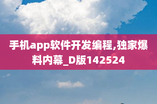 手机app软件开发编程,独家爆料内幕_D版142524