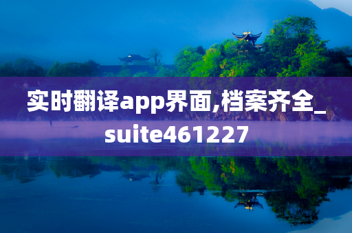 实时翻译app界面,档案齐全_suite461227