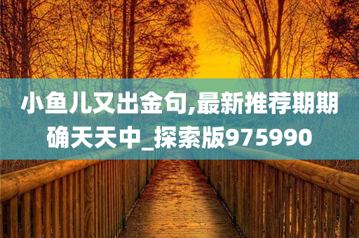 小鱼儿又出金句,最新推荐期期确天天中_探索版975990