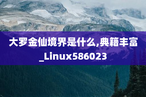 大罗金仙境界是什么,典籍丰富_Linux586023