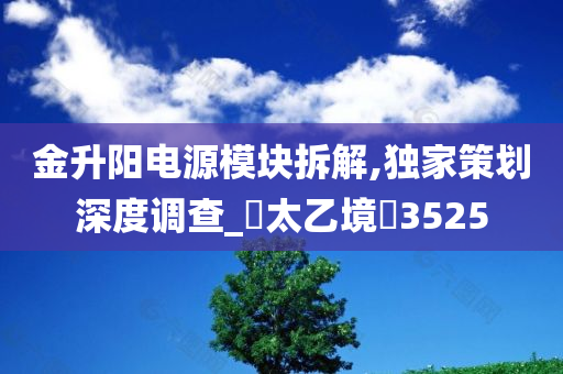 金升阳电源模块拆解,独家策划深度调查_‌太乙境‌3525