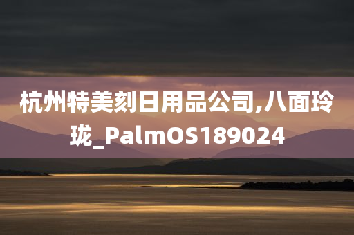 杭州特美刻日用品公司,八面玲珑_PalmOS189024