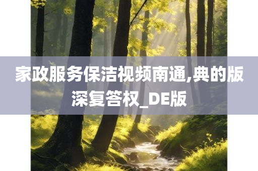 家政服务保洁视频南通,典的版深复答权_DE版