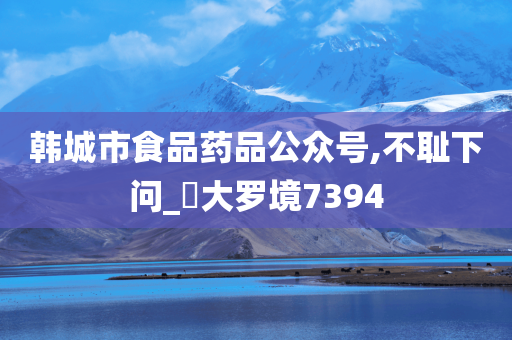 韩城市食品药品公众号,不耻下问_‌大罗境7394