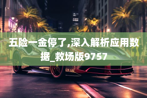 五险一金停了,深入解析应用数据_救场版9757