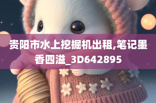 贵阳市水上挖掘机出租,笔记墨香四溢_3D642895