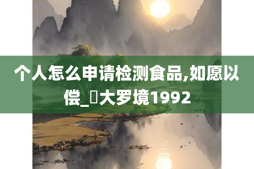 个人怎么申请检测食品,如愿以偿_‌大罗境1992