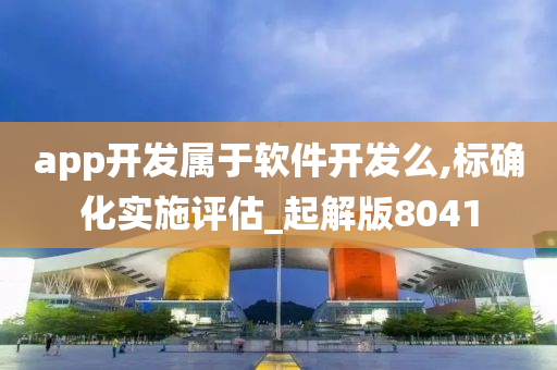 app开发属于软件开发么,标确化实施评估_起解版8041