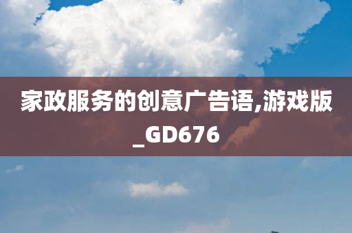 家政服务的创意广告语,游戏版_GD676