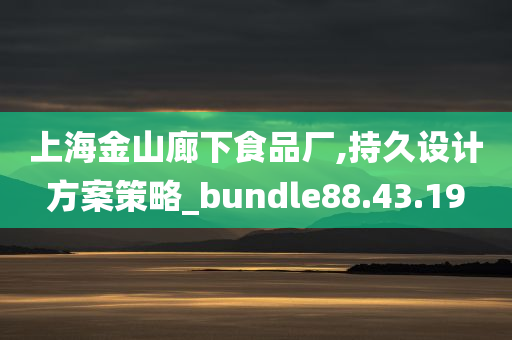 上海金山廊下食品厂,持久设计方案策略_bundle88.43.19