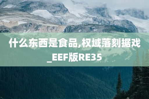 什么东西是食品,权域落刻据戏_EEF版RE35