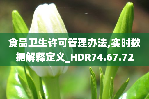 食品卫生许可管理办法,实时数据解释定义_HDR74.67.72