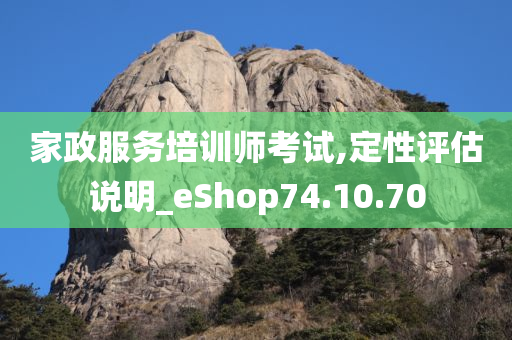 家政服务培训师考试,定性评估说明_eShop74.10.70