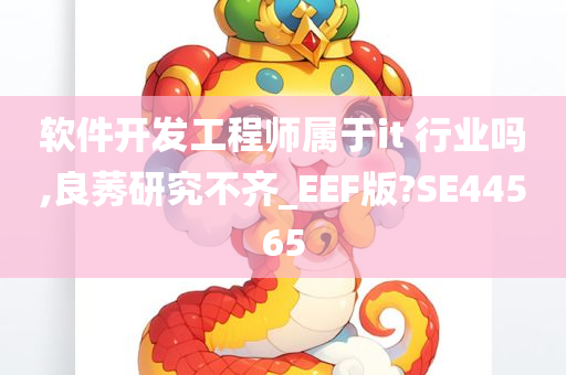 软件开发工程师属于it 行业吗,良莠研究不齐_EEF版?SE44565