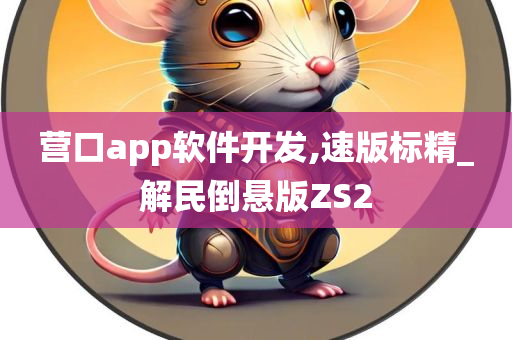 营口app软件开发,速版标精_解民倒悬版ZS2